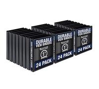 Samsill Carpeta duradera de 1 pulgada, fabricada en los Estados Unidos, carpeta transparente personalizable de anillos redondos, negro, paquete de 24 (MP248430)