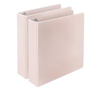 Samsill Earth's Choice - Carpeta duradera de 2 pulgadas con anillos en D, paquete de 2 unidades, a base de plantas certificada por USDA, ecológica, rosa