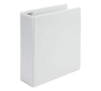 Samsill Economy 12602 - Carpeta pequeña de 3 anillos, anillos redondos de 2 pulgadas, color blanco