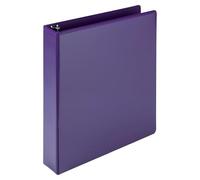 Samsill Organizador económico de 3 anillas, carpeta de anillos redondos de 1.5 pulgadas, cubierta transparente personalizable, carpeta morada