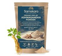 Samskara KSM-66 Raíz de Ashwagandha en Polvo BIO - 5 % de withanólidos | Proceso ecológico sin disolventes, ayuda contra el estrés y aporta energía | (100 g) Pack ahorro
