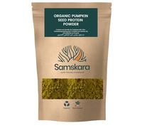Samskara Proteína Vegana Ecológica de Semillas de Calabaza BIO | Proteína Vegetal Sin Gluten | Tostada y en Polvo | Pipas de Calabaza Naturales para Batidos de Proteínas Keto (500 G)