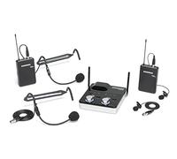 Samson Concert 288 m Presentation Dual Channel UHF - 2 Correas CB88 con lavalier y Auriculares, Alcance de 90 m, Receptor de Mesa para presentaciones, Servicios religiosos y Q&A