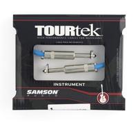 Samson TI1 - Cable jack a jack (6.3 mm, acodado, 30 cm, trenzado), color negro