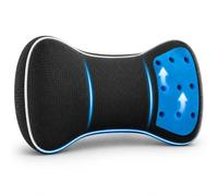 SAMSONITE, Almohada de gel infundido para el cuello del coche con espuma viscoelástica de flujo de aire, cojín de apoyo para reposacabezas para conducir, universal, se adapta a cualquier vehículo,