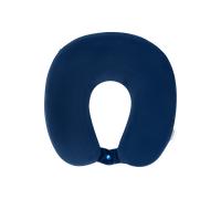 Samsonite TA Revolution - Almohada Cervical de Espuma Viscoelástica, Ergonómica & Cómoda, Almohada para Avión, Coche & Viajes, Azul (Midnight Blue)