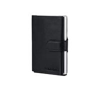 Samsonite Estuche para tarjetas de crédito Alu Fit de cuero RFID 6,5 cm negro