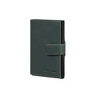 Samsonite Estuche para tarjetas de crédito Alu Fit de cuero RFID 6,5 cm verde