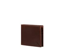 Samsonite - Cartera de Hombre, Marrón Oscuro, 4.13 Pulgadas, 3 Secciones, Incluye Tarjetero, Bloqueo RFID, Cuero Vegano