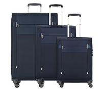 Samsonite Citybeat 4 ruedas Juego de maletas 3 piezas con pliegue de expansión azul