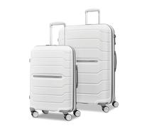 Samsonite Freeform Hardside Expandable with Double Spinner Wheels,White, 2-Piece Set (21/28)