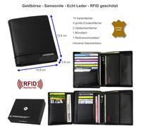 SAMSONITE Herren Cartera de Piel RFID 24 Compartimentos Negro 6 PRO-DLX 6