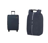 Samsonite Intuo & Securipak - Maleta expansible, 69 cm, 79/87 L y Mochila para portátil de 15,6", 44 cm, 17 L - Set de viaje de negocios - Azul