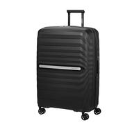 Samsonite Neo Flux Maleta Trolley Grande, 75 cm | Negro, maleta rígida ampliable, 75H x 51W x 32D cm, 109/121 L, 4.1 kg, con candado TSA y correas cruzadas interiores