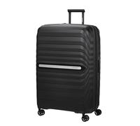 Samsonite Neo Flux Maleta Trolley Grande, 81 cm | Negro, maleta rígida ampliable, 81H x 54W x 33D cm, 130/145 L, 4.6 kg, con candado TSA y correas cruzadas interiores