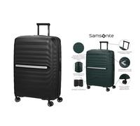 Samsonite Neo Flux Set de 2 Maletas - Spinner Cabina Slim (55cm), 39/45 L & Spinner Grande (75cm), 109/121 L, Expandible, Negro (Black)