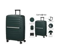 Samsonite Neo Flux Set de 2 Maletas - Spinner Cabina Slim (55cm), 39/45 L & Spinner Grande (75cm), 109/121 L, Expandible, Verde (Jungle Green)