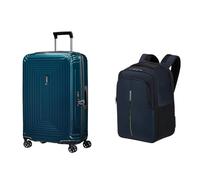 Samsonite Neopulse & Guardit 3.0 - Maleta, 69 cm, 69 L y Equipaje de mano Ryanair con compartimento para portátil de 14,1", 25 x 20 x 40 cm, 24 L - Set de viaje de negocios - Azul