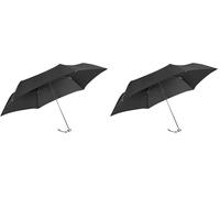 Samsonite Rain Pro 3 Manual de sección Ultra Mini paraguas plana 22.5 cm, negro (Paquete de 2)