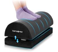 Samsonite Reposapiés ergonómico, taburete ajustable de espuma viscoelástica para debajo del escritorio en el trabajo, accesorios de escritorio para largas sesiones y comodidad de relajación