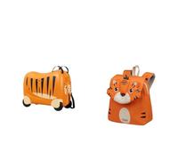Samsonite Sammies by Maleta Infantil, 45 cm, 23 L y Mochila Infantil S, 27,5 cm, 7,5 L - Set Completo Infantil Tiger Toby