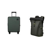 Samsonite Set de Viaje Maleta de Cabina Intuo de 55 cm en Verde (Verde Oliva) y Mochila para portátil Paradiver Light de 17,3" en Verde (Verde Selva)