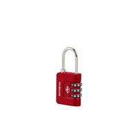 Samsonite TA Revolution - Candado de Combinación TSA con Código de 3 Dígitos, Candado de Equipaje Seguro para Maletas y Bolsas, Candado para Maleta, Rojo