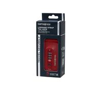 Samsonite TA Revolution - Correa de Equipaje con Candado TSA, Ajustable 50mm, Hebilla Click Robusta, Correa Segura para Viajes, Rojo