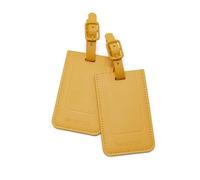 Samsonite TA Revolution - Etiquetas para Equipaje Set de 2 Piezas, Etiquetas para Maletas y Bolsas, con Correa Ajustable, Tarjeta de Dirección, Solapa Protectora para Privacidad, Amarillo