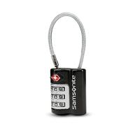 Samsonite Travel Sentry 3-dial Combination Cable Lock, Black, One Size