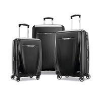 Samsonite Winfield 3 DLX - Maleta rígida con Ruedas giratorias, Black, 3-Piece Set (20/25/28), Winfield 3 DLX Hardside - Equipaje expandible con Ruedas giratorias.