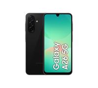 Samsung Galaxy A26 5G, teléfono inteligente Android, 128 GB de almacenamiento, 6 GB de RAM, negro, cámara de 50 MP, pantalla grande, batería de larga duración