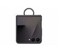Samsung Carcasa de Silicona para Galaxy Z Flip7, Incluye Soporte de Anillo, Silicona, antigolpes, Fina y Antideslizante, Color Negro