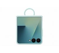 Samsung Carcasa de Silicona para Galaxy Z Flip7, Incluye Soporte para Anillas, Silicona, antigolpes, Fina y Antideslizante, Color Verde Menta