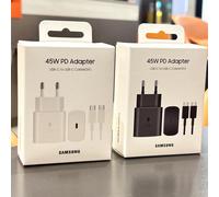 Samsung-cargador PD de 45W, carga súper rápida para Galaxy S25 Ultra Plus FE S24 S23 S22 A56 A55 A36 A17, adaptador UE, Cable tipo C 5A