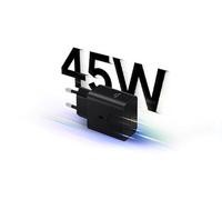 Samsung Cargador USB C, Adaptador de Corriente 45 W Ultra rápido, Adaptador USB C a USB, Cargador Samsung Carga rápida, Negro