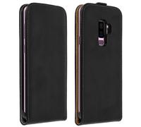 Samsung Caso Galaxy S9 Plus De Solapa Cuero Pestaña Magnético - Negro