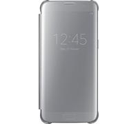 Samsung Clear View Cover - Funda para Samsung Galaxy S7 Edge, con esquinas de metal, color Plata
