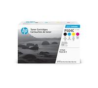 Samsung CLT-P504C, SU400A, Negro, Cian, Magenta y Amarillo, Cartuchos Tóner Originales, Pack de 4, de 7.900 páginas, compatibles con impresoras Samsung LaserJet Color Serie CLP-415 y CLX-4195