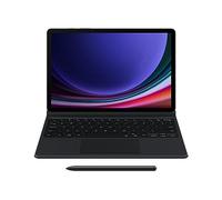 Samsung EF-DX715 - Teclado para Galaxy Tab S9 (2 Piezas, Teclado QWERTZ, Conector POGO, Panel táctil, Compartimento para lápiz S, Control de Gestos, Negro)