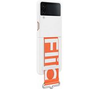 SAMSUNG EF-GF721TW - Funda de silicona con correa blanca G Z FLIP 4