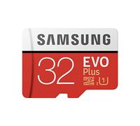 SAMSUNG EVO Plus - Tarjeta de Memoria microSD de 32 GB con Adaptador SD, 95 MB/s, UHS1, Color Rojo y Blanco