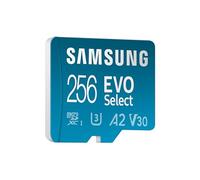 Samsung EVO Select (2024) Tarjeta microSD + Adaptador SD, 256 GB, Tarjeta de Memoria para Smartphone y Tablet, UHS-I U3, 4K UHD, Full HD, Lectura 160 MB/s, MB-ME256SA/EU