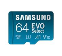 Samsung EVO Select (2024) Tarjeta microSD + Adaptador SD, 64 GB, Tarjeta de Memoria para Smartphone y Tablet, UHS-I U3, 4K UHD, Full HD, Lectura 160 MB/s, MB-ME64SA/EU