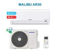 Samsung AR30 Malibu, Climatizador Monosplit con bomba de calor, 12000 BTU, gas R32, AR12TXHQBWKNEU+AR12TXHQBWKXEU, [Clase de eficiencia energética A++/A]