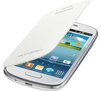 Samsung Flip - Funda para móvil Galaxy S3 Mini (Permite hablar con la tapa cerrada, sustituye a la tapa trasera), blanco