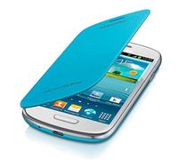 Samsung Flip - Funda para móvil Galaxy S3 Mini (Permite hablar con la tapa cerrada, sustituye a la tapa trasera), azul claro