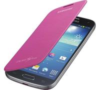 Samsung Flip - Funda para móvil Galaxy S4 Mini (Permite hablar con la tapa cerrada, sustituye a la tapa trasera), rosa