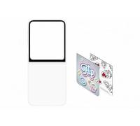 Samsung FlipSuit Case Carcasa Transparente con Card Keith Haring para Galaxy Z Flip6 | Z Flip7 FE, Blanco