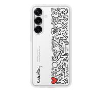 Samsung FlipSuit Case Cover para Galaxy S25+, Tarjeta Keith Haring con tecnlogía NFC incluida, Blanco